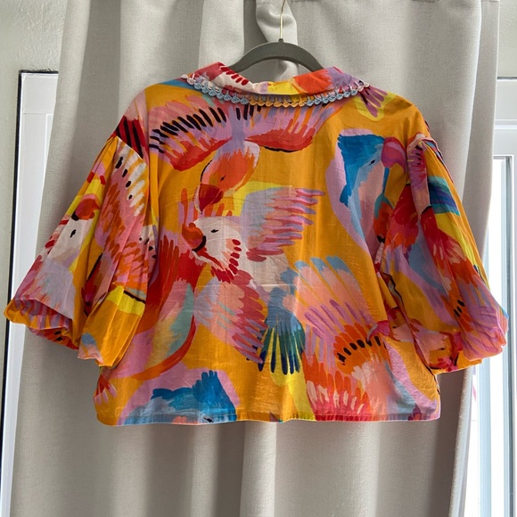 FARM Rio Colorful Abstract Crop Top - Picture 2 of 5